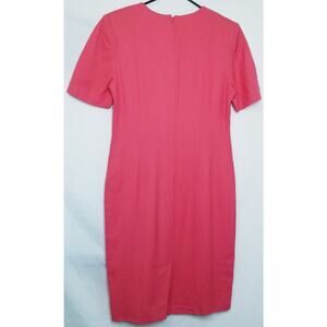 Oberon Coral Color Knee Length Dress Short Sleeve Classic Business Tailored Sz10